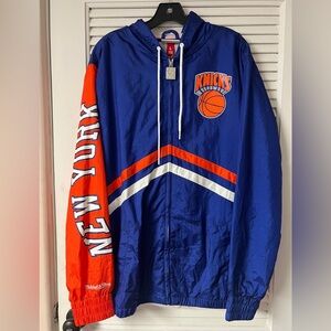 NWT Mitchell & Ness NBA Full Zip Windbreaker NewYork Knicks Large